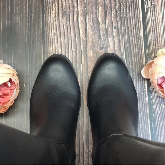 Full Zip Black stretch knit Calf Tall Alfani KALLUM Riding Rain Boots NIB - Picture 15 of 16